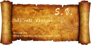 Sándi Vivien névjegykártya